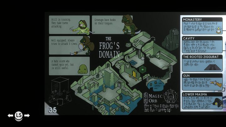 W Znisczonym atolu znajdziecie jeszcze jedno dość ważne miejsce, Jaskinię żab (The Frogs Domain), którego mapę zamieszczamy powyżej - Tunic: Zniszczony atol (The Ruined Atoll) - jak przejść? - Tunic - poradnik do gry