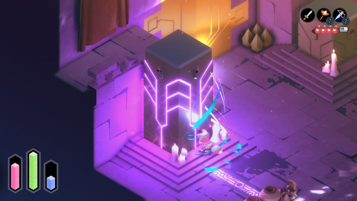 W trakcie rozgrywki możecie napotkać czarne prostopadłościany z małymi światełkami - Tunic: Ukryte interakcje i mechaniki - Tunic - poradnik do gry