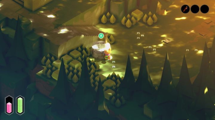 Eksplorując lokacje możecie znaleźć w skrzyniach ze skarbami przedmiot jednorazowego użytku o początkowo nieokreślonym przez grę zastosowaniu - mowa o złotej monecie - Tunic: Ukryte interakcje i mechaniki - Tunic - poradnik do gry