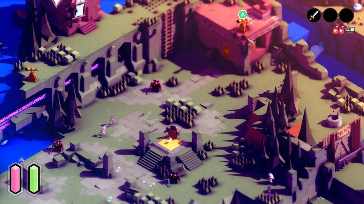 Przed sobą macie teraz cały plac wypełniony wrogami, a po lewej znajduje się zamknięte Stare Domostwo (Old House) - Tunic: Tarcza - jak znaleźć? - Tunic - poradnik do gry