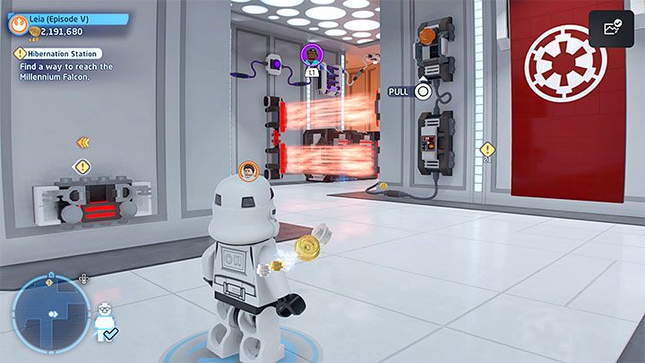 W trakcie poszukiwań oficera natraficie na barierę energetyczną - LEGO Skywalker Saga: Stacja hibernacja (Hibernation Station) - solucja, opis przejścia - LEGO Skywalker Saga - poradnik do gry