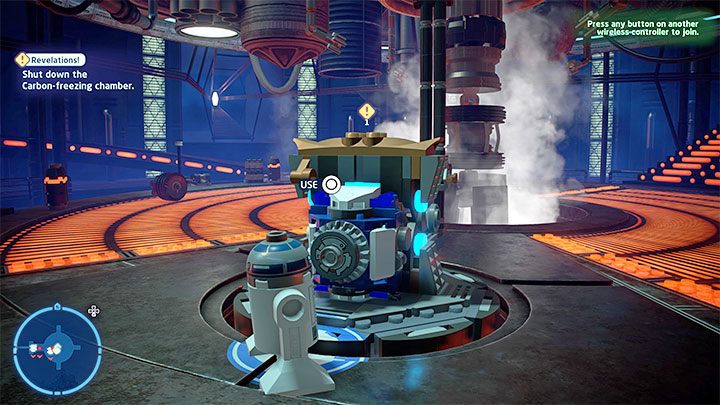 Po tym jak pozbawicie Dartha Vadera pierwszego paska zdrowia (z trzech) musicie przełączyć się na R2-D2 i pomóc zrzuconemu towarzyszowi - LEGO Skywalker Saga: Objawienie (Revelations) - solucja, opis przejścia - LEGO Skywalker Saga - poradnik do gry