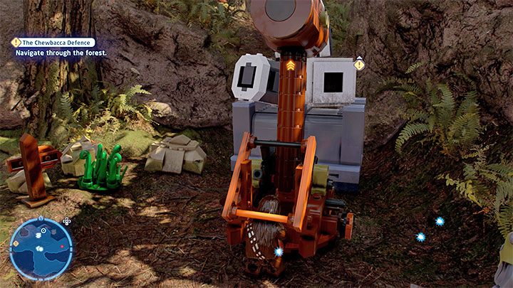 Na potrzeby wybrania lewej ścieżki musicie skonstruować lewy obiekt - drewniany młot (Wooden Hammer) - LEGO Skywalker Saga: Obrona Chewbacki (The Chewbacca Defence) - solucja, opis przejścia - LEGO Skywalker Saga - poradnik do gry