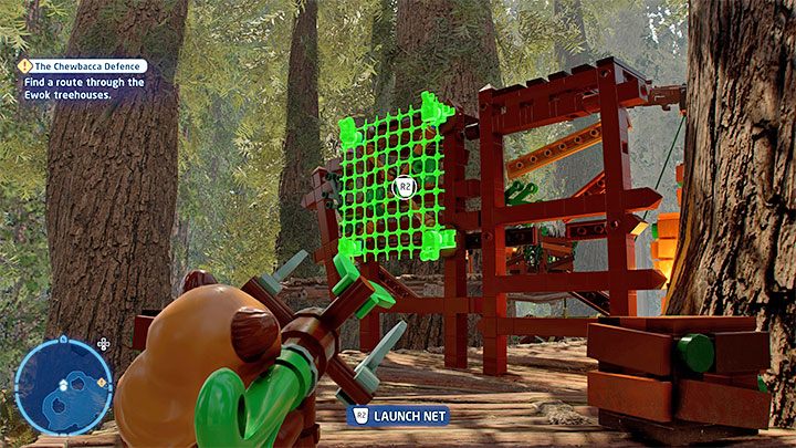 Na górnych balkonikach do akcji musi przystąpić Wicket - LEGO Skywalker Saga: Obrona Chewbacki (The Chewbacca Defence) - solucja, opis przejścia - LEGO Skywalker Saga - poradnik do gry