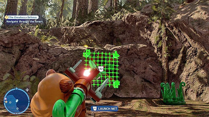 Wybierzcie Wicketa i skonstruujcie wyrzutnię sieci - LEGO Skywalker Saga: Obrona Chewbacki (The Chewbacca Defence) - solucja, opis przejścia - LEGO Skywalker Saga - poradnik do gry