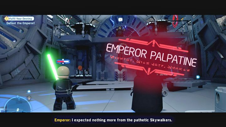 Imperator Palpatine jest drugim bossem finału części VI - LEGO Skywalker Saga: Darth Vader i Imperator Palpatine (Emperor Palpatine) - boss, jak pokonać? - LEGO Skywalker Saga - poradnik do gry
