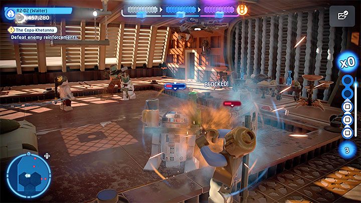 Niestety nie uda się Wam od razu pozbawić Jabbę wszystkich 3 pasków zdrowia - LEGO Skywalker Saga: Jabba the Hutt - boss, jak pokonać? - LEGO Skywalker Saga - poradnik do gry