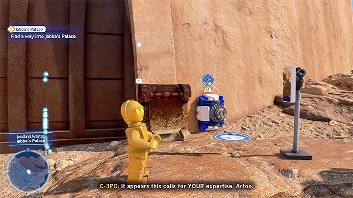 Część 6 rozpoczniecie sterując C-3PO oraz R2-D2 na Pustyni Jundlandii (The Jundland Wastes) - LEGO Skywalker Saga: Plan, żeby uratowany został Han (A Plan to Save Han) - solucja, opis przejścia - LEGO Skywalker Saga - poradnik do gry