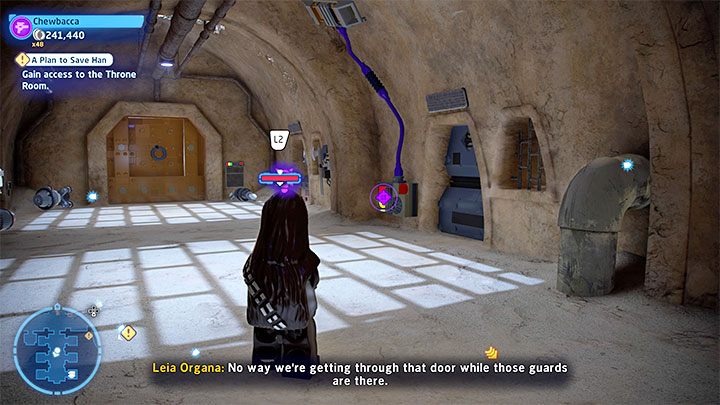 Dotrzecie do miejsca z obrazka 1, w którym wymagane będzie skonstruowanie i użycie 2 dźwigni - LEGO Skywalker Saga: Plan, żeby uratowany został Han (A Plan to Save Han) - solucja, opis przejścia - LEGO Skywalker Saga - poradnik do gry