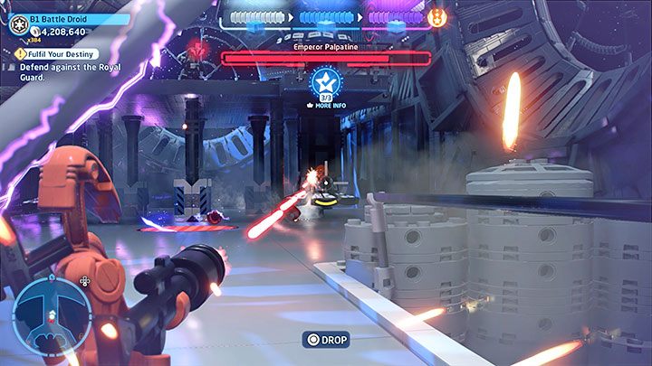 W ramach rozgrywania tego etapu czekają Was aż dwa pojedynki z bossami, a pierwszym bossem jest Darth Vader - LEGO Skywalker Saga: Wypełnij swe przeznaczenie (Fulfil Your Destiny) - solucja, opis przejścia - LEGO Skywalker Saga - poradnik do gry