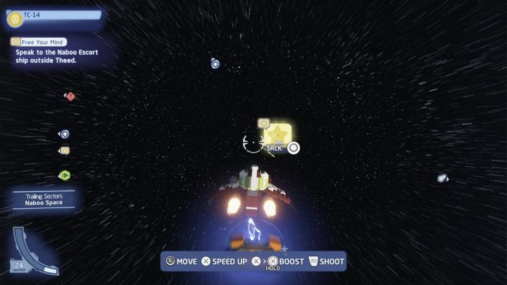 Gdy odezwie się kapitan, pojawi się nowy cel misji - LEGO Skywalker Saga: Uwolnij swój umysł (Free Your Mind) - solucja, opis przejścia - LEGO Skywalker Saga - poradnik do gry