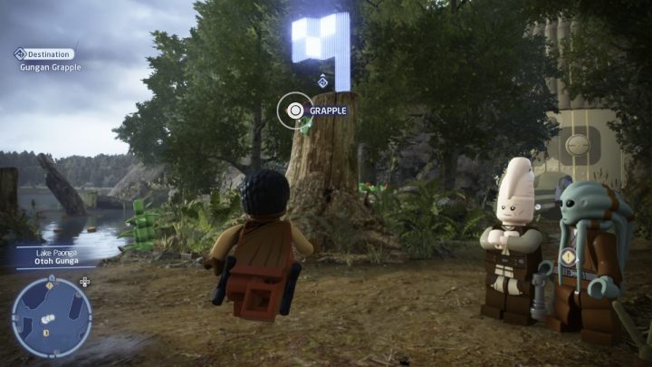 Punkt startowy znajdziecie przed wejściem do miasta gungan, przy jeziorze Paonga - LEGO Skywalker Saga: Naboo - próby, solucja, opis przejścia - LEGO Skywalker Saga - poradnik do gry