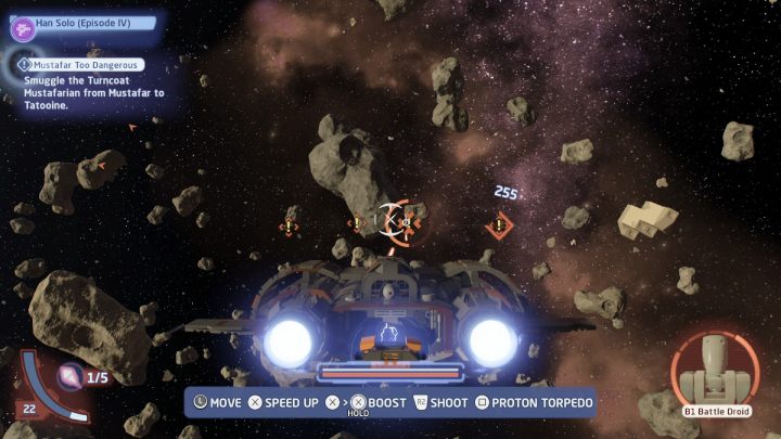 Gdy dotrzecie na lądowisko, udajcie się w przestrzeń kosmiczną planety Tatooine - LEGO Skywalker Saga: Mustafarciarz (Mustafar Too Dangerous) - solucja, opis przejścia - LEGO Skywalker Saga - poradnik do gry
