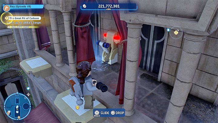 Proponujemy powtórzyć wspinaczkę na sąsiednią wieżę, którą omówiliśmy w opisie łamigłówki Kołysanie pod kopułą - LEGO Skywalker Saga: Theed - lista wszystkich łamigłówek (cz. 2) - LEGO Skywalker Saga - poradnik do gry