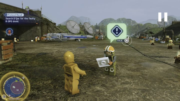 Sterując postacią droida protokolarnego, porozmawiajcie ze zleceniodawcą i przyjmijcie zadanie - LEGO Skywalker Saga: Protokół zwrotu (Protocol Recall) - solucja, opis przejścia - LEGO Skywalker Saga - poradnik do gry