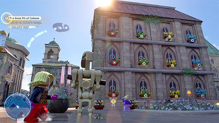 Prawidłowa kolejność doniczek dla lewego budynku to - LEGO Skywalker Saga: Theed - lista wszystkich łamigłówek (cz. 1) - LEGO Skywalker Saga - poradnik do gry