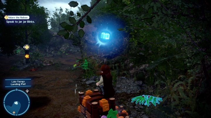 Aby dostać się do klocka Kyber należy skorzystać z Mocy Jedi - LEGO Skywalker Saga: Jezioro Paonga - lista wszystkich łamigłówek - LEGO Skywalker Saga - poradnik do gry