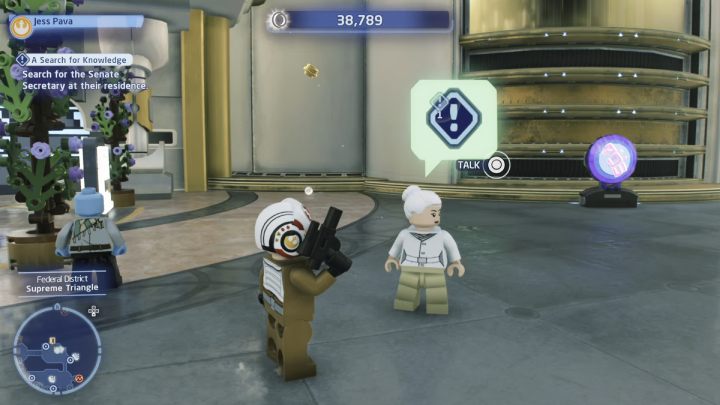 Porozmawiajcie z kobietą niedaleko lądowiska i idźcie do kolejnego obszaru poszukiwań - LEGO Skywalker Saga: Poszukiwania wiedzy (A Search for Knowledge) - solucja, opis przejścia - LEGO Skywalker Saga - poradnik do gry