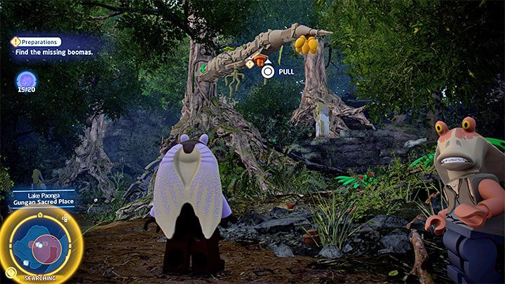 Wyjątkiem będzie ostatnia grupa bum, do którego dostęp blokowany jest przez dużą kreaturę - LEGO Skywalker Saga: Gunganie na gigancie (Outmanned But Not Out-Gungan-Ed) - solucja, opis przejścia - LEGO Skywalker Saga - poradnik do gry