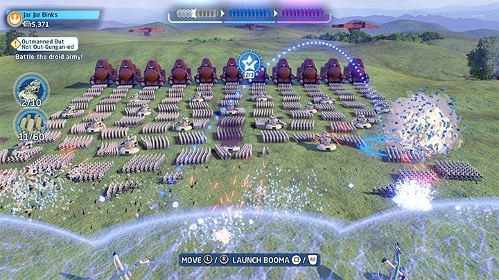 W ostatniej części bitwy przejmiecie kontrolę nad katapultą - LEGO Skywalker Saga: Gunganie na gigancie (Outmanned But Not Out-Gungan-Ed) - solucja, opis przejścia - LEGO Skywalker Saga - poradnik do gry