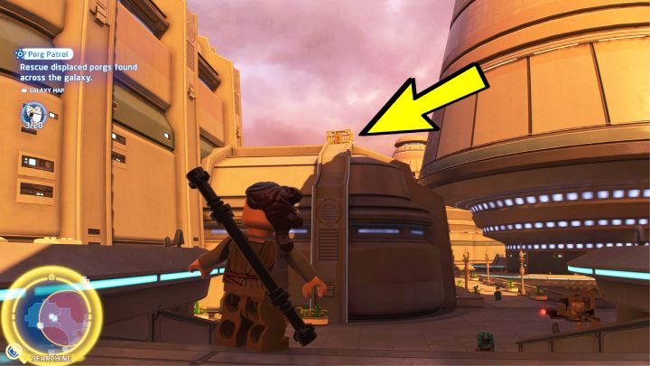 Porg znajduje się na dachu budynku - LEGO Skywalker Saga: Porgowy patrol (Porg Patrol) - solucja, opis przejścia - LEGO Skywalker Saga - poradnik do gry