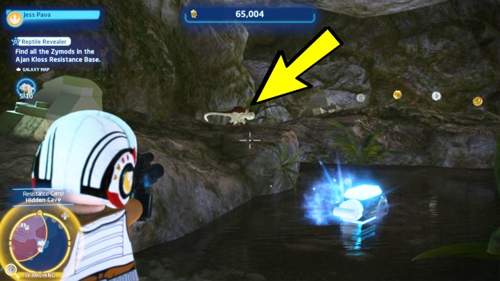 Kolejnego brązowego kameleona znajdziecie w małej jaskini za wodospadem - LEGO Skywalker Saga: Gonitwa za gadami (Reptile Revealer) - solucja, opis przejścia - LEGO Skywalker Saga - poradnik do gry