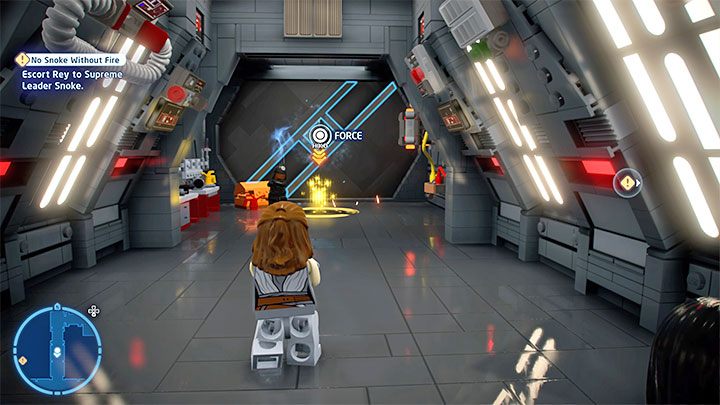 Grywalnymi postaciami w tej misji są Kylo Ren i pojmana Rey - LEGO Skywalker Saga: Bliskie spotkania pierwszego Snokea (No Snoke Without Fire) - solucja, opis przejścia - LEGO Skywalker Saga - poradnik do gry