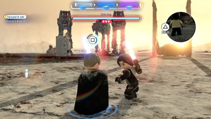 To jeden z etapów, w których obowiązuje podział na dwie drużyny wykonujące różne czynności - LEGO Skywalker Saga: Sól w oku Kylo (Ground A-salt) - solucja, opis przejścia - LEGO Skywalker Saga - poradnik do gry