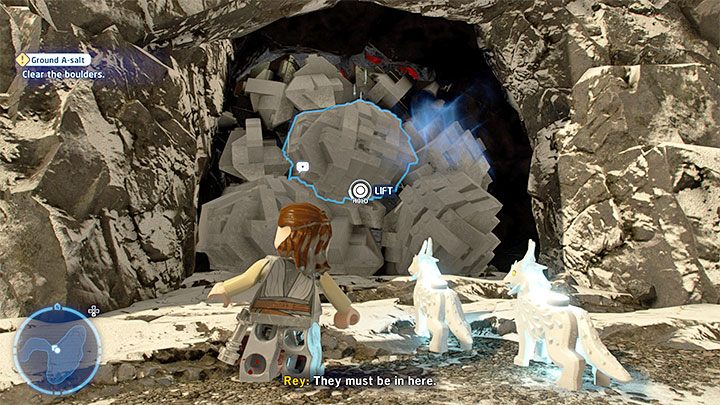 Wszystkie ścieżki zbiegają się w tym samym miejscu w końcowej części jaskiń - LEGO Skywalker Saga: Sól w oku Kylo (Ground A-salt) - solucja, opis przejścia - LEGO Skywalker Saga - poradnik do gry