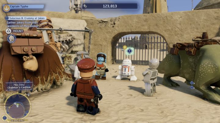 Pierwszą osobą opowiadającą dowcip będzie droid astromechaniczny - LEGO Skywalker Saga: Kolekcjonowanie kawałów (Salacious B. Crummy at Jokes) - solucja, opis przejścia - LEGO Skywalker Saga - poradnik do gry