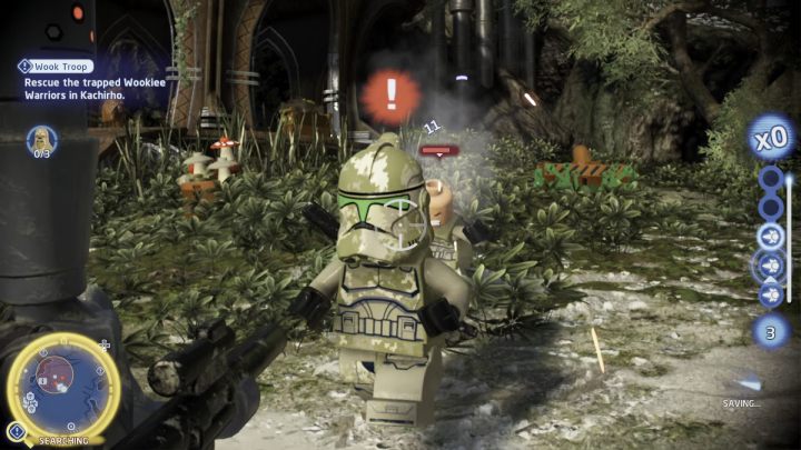 Udajcie się za wyznacznikami do 3 miejsc i pokonajcie wszystkich Szturmowców atakujących okolicę - LEGO Skywalker Saga: Klony na Kashyyyku (Wook Troop) - solucja, opis przejścia - LEGO Skywalker Saga - poradnik do gry