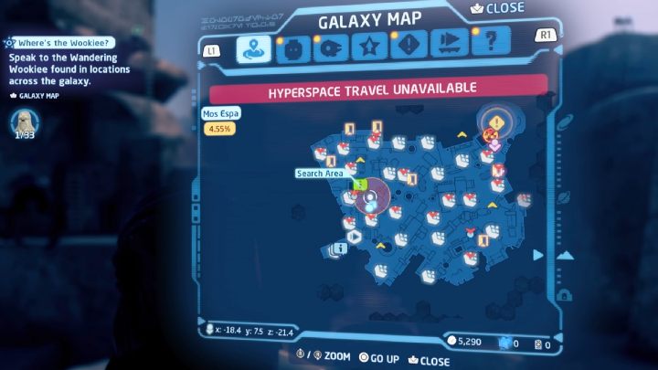 Podczas przechodzenia niektórych poziomów w trybie fabularnym, szybka podróż może zostać zablokowana - LEGO Skywalker Saga: Jak latać statkiem? - LEGO Skywalker Saga - poradnik do gry