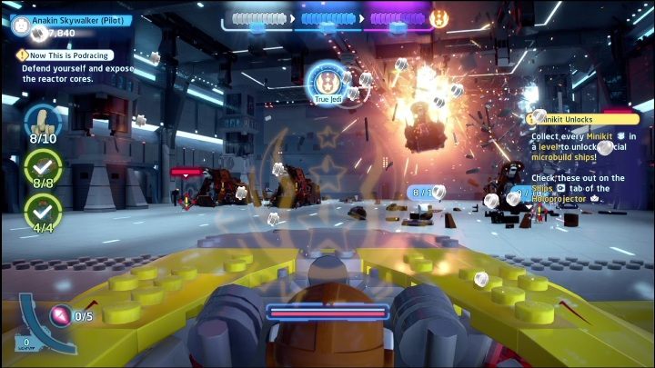 Dwie ostatnie części mnizestawu zdobędziecie po wylądowaniu koło krążownika - LEGO Skywalker Saga: Mroczne widmo - lista znajdziek i nagrody - LEGO Skywalker Saga - poradnik do gry