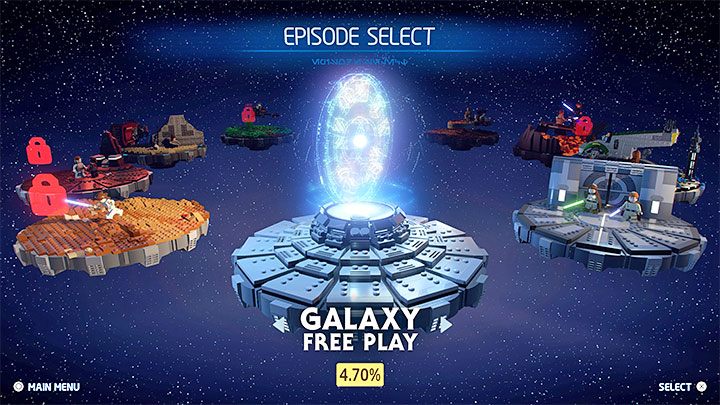 Gra pozwala również na wybranie opcji trybu swobodnej gry w galaktyce (Galaxy Free Play) - LEGO Skywalker Saga: Czy trzeba przechodzić części po kolei? - LEGO Skywalker Saga - poradnik do gry