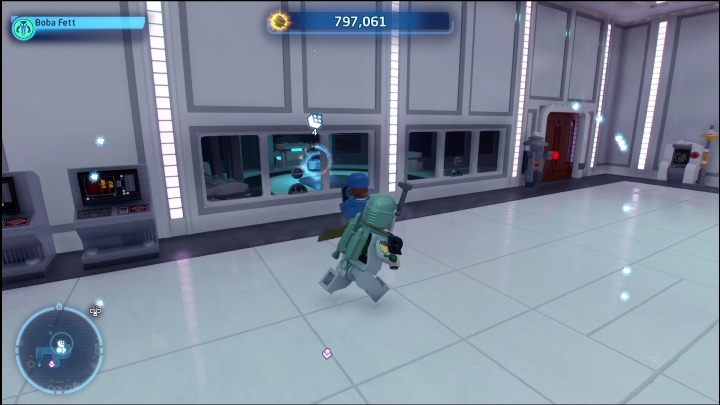 Ten klocek znajdziecie w zamkniętym na kartę pomieszczeniu - LEGO Skywalker Saga: Miasto w chmurach - lista wszystkich łamigłówek - LEGO Skywalker Saga - poradnik do gry