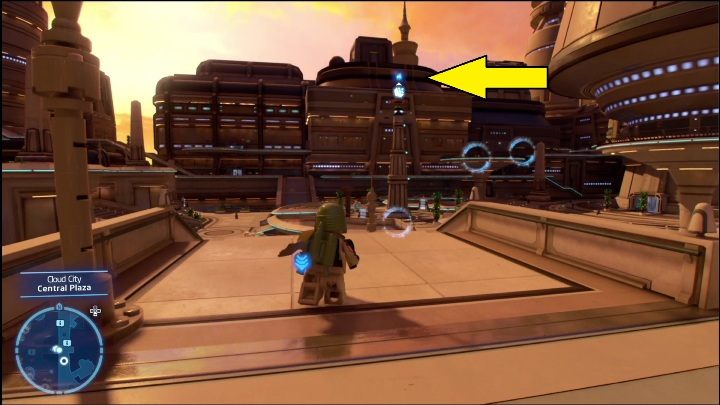 Klocek znajdziecie w centrum Miasta w Chmurach, na szczycie kolumny - LEGO Skywalker Saga: Miasto w chmurach - lista wszystkich łamigłówek - LEGO Skywalker Saga - poradnik do gry