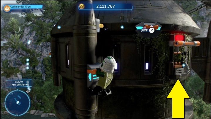 Do zdobycia tej znajdźki potrzebujecie dwóch postaci z hakami - LEGO Skywalker Saga: Kachirho - lista wszystkich łamigłówek - LEGO Skywalker Saga - poradnik do gry