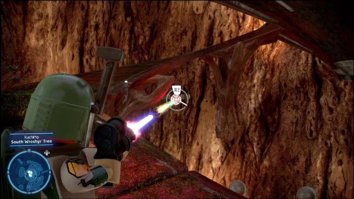 Aby otworzyć klatkę z kolejnym klockiem musicie zestrzelić 4 biało czerwone punkty - LEGO Skywalker Saga: Kachirho - lista wszystkich łamigłówek - LEGO Skywalker Saga - poradnik do gry