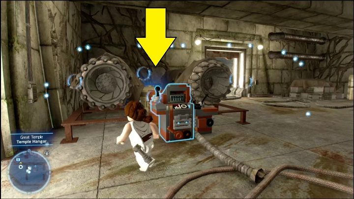 Znajdźka leży między dwoma częściami do statków - LEGO Skywalker Saga: Wielka Świątynia - lista wszystkich łamigłówek - LEGO Skywalker Saga - poradnik do gry