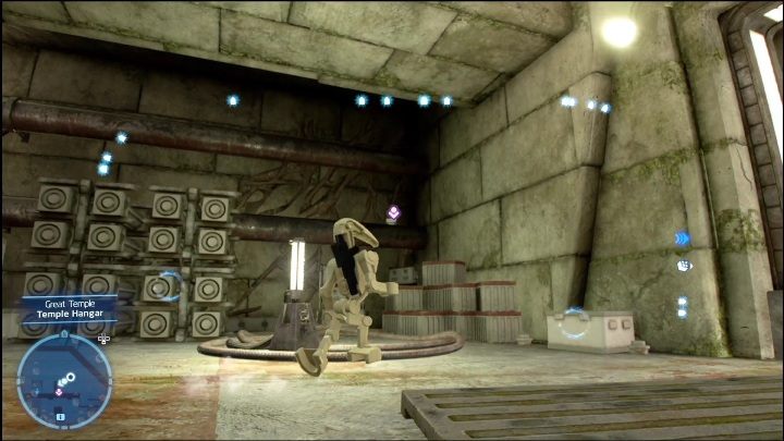 Aby dostać się do tego klocka potrzebujecie karty, która odblokuje przejście - LEGO Skywalker Saga: Wielka Świątynia - lista wszystkich łamigłówek - LEGO Skywalker Saga - poradnik do gry