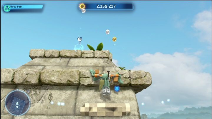 Do tej znajdźki najlepiej dostać się korzystając z postaci z klasy Łowcy Nagród - LEGO Skywalker Saga: Wielka Świątynia - lista wszystkich łamigłówek - LEGO Skywalker Saga - poradnik do gry