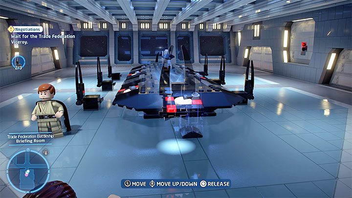 Po znalezieniu się w hangarze porozmawiajcie z droidem TC-14 - LEGO Skywalker Saga: Ktoś silniejszy (A Bigger Fish) - solucja, opis przejścia - LEGO Skywalker Saga - poradnik do gry