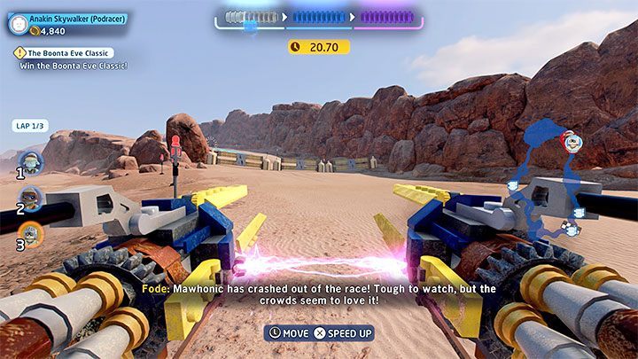 Poziom ten posiada 3 wyzwania - LEGO Skywalker Saga: Wyścig Boonta Classic (The Boonta Eve Classic) - solucja, opis przejścia - LEGO Skywalker Saga - poradnik do gry