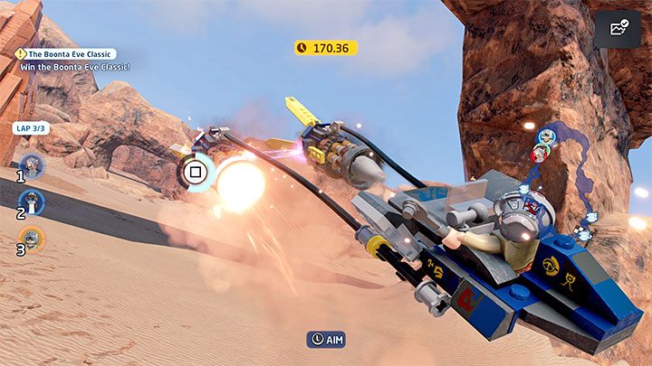 Spodziewajcie się problemów na okrążeniach 2 i 3 - LEGO Skywalker Saga: Wyścig Boonta Classic (The Boonta Eve Classic) - solucja, opis przejścia - LEGO Skywalker Saga - poradnik do gry