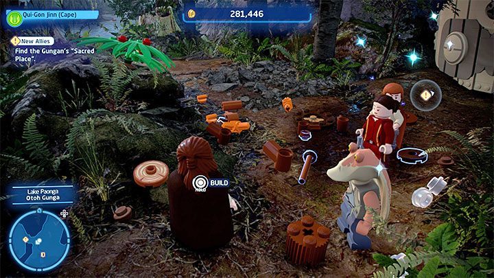 Po dotarciu w pobliżu jeziora wyruszcie w jego stronę i skorzystajcie z przejścia prowadzącego do miasta Gungan (Gungan City) - LEGO Skywalker Saga: Maul-y problem (Better Call Maul) - solucja, opis przejścia - LEGO Skywalker Saga - poradnik do gry