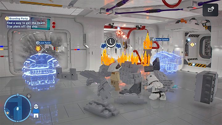 Za szklaną ścianą pojawi się Darth Vader, ale nie musicie obawiać się walki z nim - LEGO Skywalker Saga: Ambasadorze, to abordaż (Boarding Party) - solucja, opis przejścia - LEGO Skywalker Saga - poradnik do gry