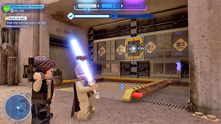 Po nowych walkach ze szturmowcami rozejrzyjcie się w okolicy za wnęką z powyższego obrazka - LEGO Skywalker Saga: Sterta złomu (Hunk of Junk) - solucja, opis przejścia - LEGO Skywalker Saga - poradnik do gry
