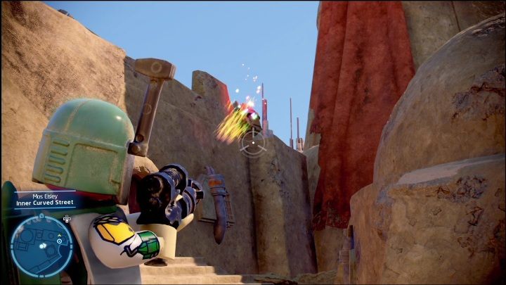 Ten klocek zdobędziecie za zniszczenie 8 skał we wschodnio południowej części regionu - LEGO Star Wars The Skywalker Saga: Mos Eisley - lista wszystkich łamigłówek - LEGO Skywalker Saga - poradnik do gry