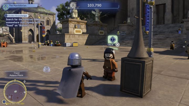 Poleccie do Theed na Naboo i porozmawiajcie z mężczyzną stojącym na moście - LEGO Skywalker Saga: Skradziona wiedza (Stolen Knowledge) - solucja, opis przejścia - LEGO Skywalker Saga - poradnik do gry