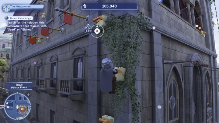 Wejdźcie na dach budynku, na którym znajduje się złodziejka - LEGO Skywalker Saga: Skradziona wiedza (Stolen Knowledge) - solucja, opis przejścia - LEGO Skywalker Saga - poradnik do gry